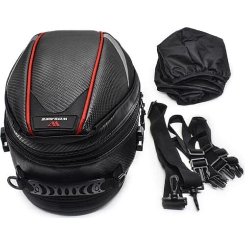 Wosawe Motorcycle Travel Tail Bag Waterproof Shoulder Bag Rear Seat Bag Car Tail Bags with Rain Cover