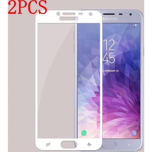 2PCS Full Cover Tempered Glass For Samsung Galaxy J4 2018 Screen Protector protective film For SM-J400F J400 glass