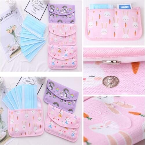 Womens Cloth Cute Pouch Small for Storage Makeup Covers Keeper Dust Handbag Case Mouth Holder To Saves Face Mask Bag Organizer