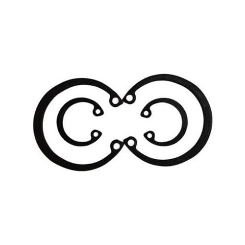 1pcs Black Metal C Type Dia 110-320mm Metal Internal Circlip Ring for Electric Shaft Bearing