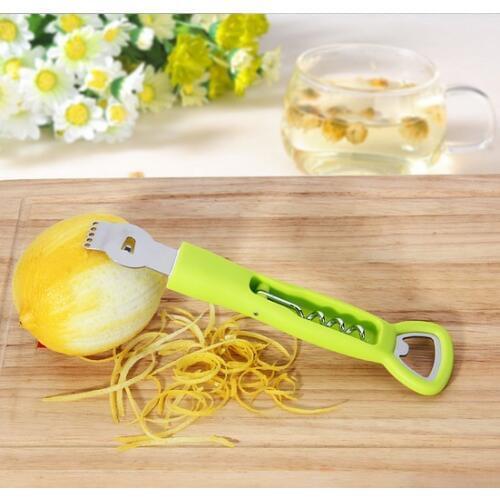 1PC Fruit Peelers Lemon Orange Zester Grater Vegetable Peeler Stainless Steel Grips Lime Zest Peeling Knife Tool EKX 189