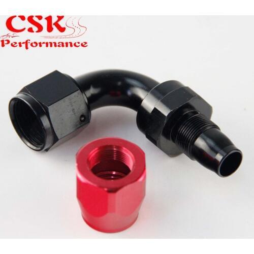 10AN AN-10 90 Degree aluminum swivel Hose End Fitting/Oil Fuel Line hose Adapter Blue / black