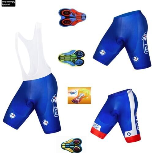 2019 Men Team FDJ Cycling Bib Shorts Men Breathable Downhill 6XL Road MTB Mountain Bike Bib Shorts Bicycle Clothing 20d Gel Pad