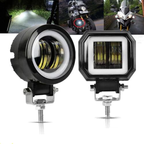 RUITAISEN 3 Inch Square LED Light Angel Eyes Bar 6000K Fog Bulb For Off-road Suv Boat 4x4 Jeep Truck 20W