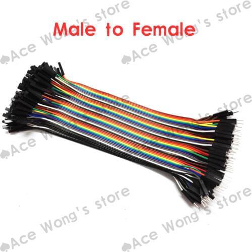 50 sets/Lot 40pcs Together Dupont Cable 20cm 2.54mm 1pin 1p-1p Female to Male jumper wire Cheap wholesale products