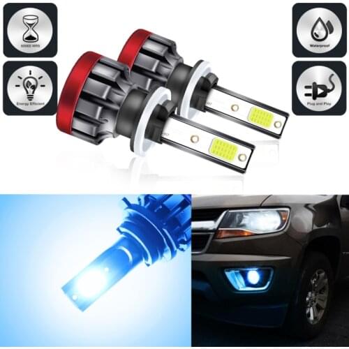 2pcs Car LED Fog Light Bulbs 8000K Ice Blue 3000 Lumens 30W High Power H8/H1/880/881/5202/9005/HB3/9006/HB4/P13W Fog Bulbs