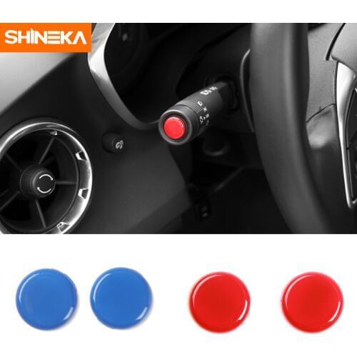 SHINEKA Car Styling ABS Steering Wheel Auto Dial Rod Deflector Rod Driving Lever Decoration Cover Cap for Chevrolet Camaro 2017