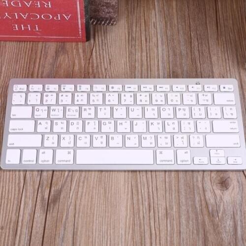 English Thai 78 Keys Wireless Bluetooth Keyboard for Laptop Tablet Cellphone