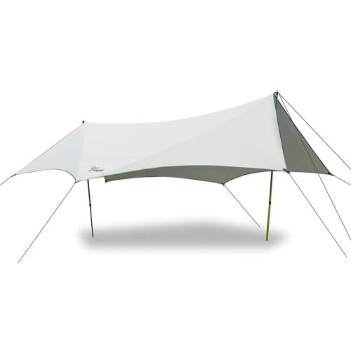 Without Poles!Vialido Large Space Outdoor Camping Shade Anti-ultraviolet Sunscreen Heat Insulation Camping Shelter Tent Canopy