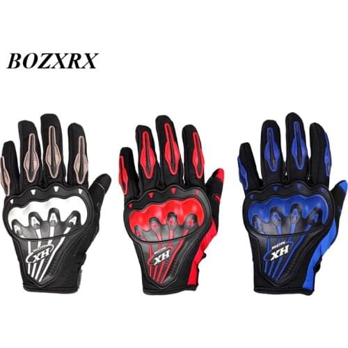 BOZXRX 1 pair Motorcycle Gloves Motocross Bike Cycling Racing Protective Wearable Gloves winter summer Guantes Moto fashion