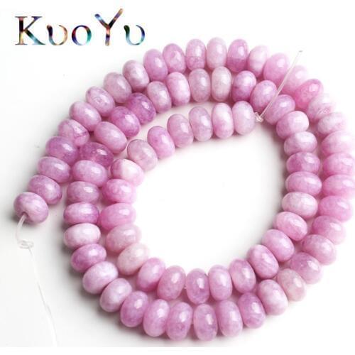 5x8mm Purple Angelite Stone Beads Round Rondelle Loose Spacer Bead For Jewelry Making Natural Stone Diy Perles Bracelet Necklace