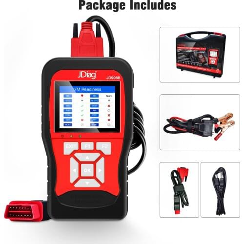 Fast Shipping Car Diagnostic Tool JDiag JD908B OBD2 Scanner + Battery Tester