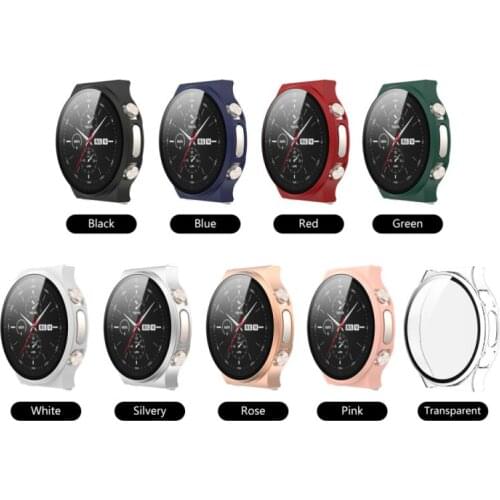 Watch Case For Huawei GT2 Soft Tempered Film For Huawei GT2 PC Hard Plastic Material Watch Protective Cover For Huawei GT2