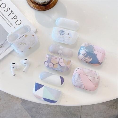 For Airpods Pro Marble Earphone Case For AirPods Pro 2 Case Cute Pink Soft Flowers Protective Cover for AirPod 2 1 Air Pods Case