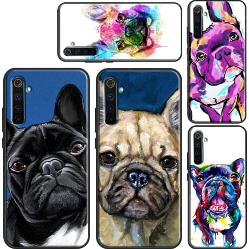Watercolor French Bulldog Painting Case For Realme GT Neo Q3 6 7 8 Pro C15 C11 C3 C21 Back Cover For OnePlus 9 Pro 8 7T 8T 9R