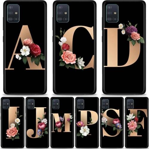 Case for Xiaomi Redmi Note 9 9s 8T 8 Pro 7 8A 9A 9C 9T 9i 9 Power Bumper Cover Popular Initial Letter