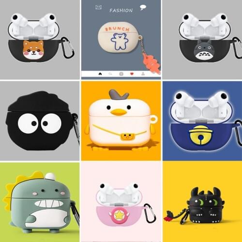 Totoro Dinosaur Duck Sailor Moon Case for Huawei Freebuds Pro Box Soft Silicone Wireless bluetooth Earphone Protective Cover
