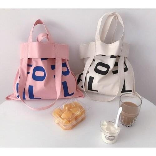 Canvas Totes Purses and Handbags for Women 2021 Girls Female Shoppers Casual Fashion Niche Design Letters Large Capacity Wallets