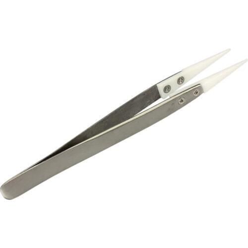 Ceramic Tweezers 1pc Non Conductive Heat Resistant Stainless Steel Hand Tool Multi-purpose Repair Tool