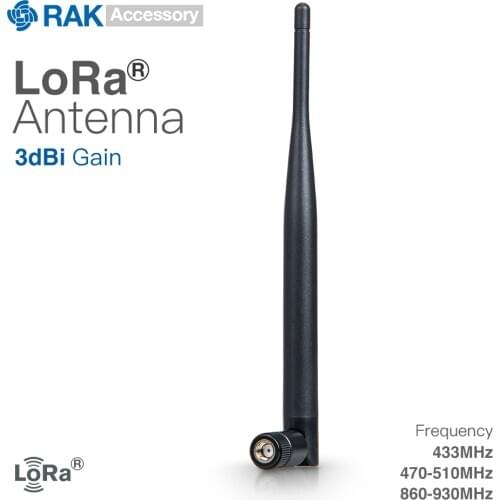 LoRa antenna 3dBi Gain SMA Male Connector Cable Frequency: 433MHz / 470-510MHz / 860-930MHz