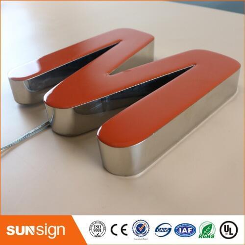 Small halo illuminated epoxy resin led letter sign