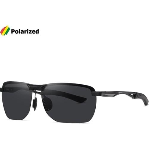 JackJad 2021 Half Frame Style Aluminum Magnesium TAC Polarized Sunglasses Men Driving Fish Brand Design Sun Glasses Shades 6303