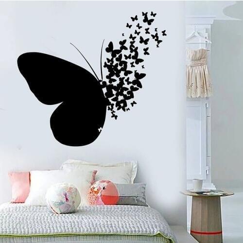 Butterfly Wall Decal Beautiful Elegant Home Interior Decoration for Girl Bedroom Living Room Art Mural Vinyl Window Sticker M295