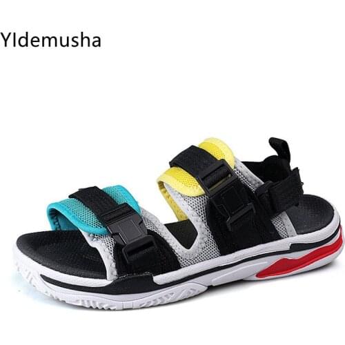 2021 New Mens Breathable Mesh Sandals Shoe Summer Lightweight Non-slip Wear Mens Shoes Outdoor Beach Sandals Men Casual Shoes