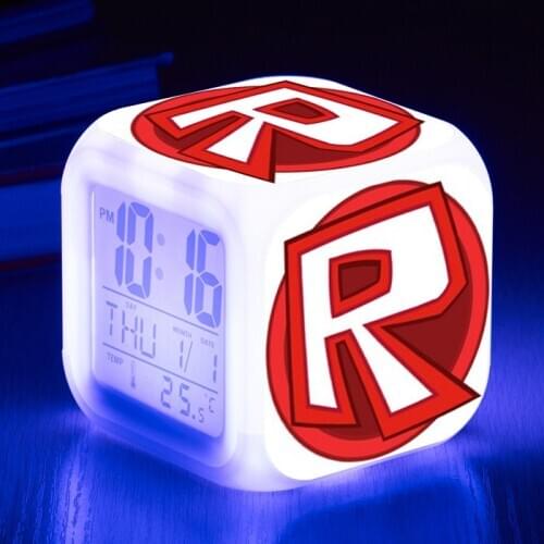 New Robloxs Figure Luminous LED Alarm CLock Colorful Flash Desk Light Flash Model Figure Action Toys for Kids Children Gift