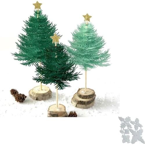 New Design Christmas Tree Metal Cutting Dies Scrapbooking Embossing Folder Stencil Template Album Decor Card New Arrival 2021