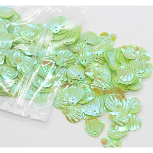 12mm*14mm Multi-colored Shell Shape Sequins PVC Flat for DIY Card Making Craft Color Collection
