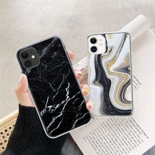 UIGO Luxury Marble Stone Texture Case For iPhone 11 12 Pro Max 7 8 Plus 12 Mini X XR XS Max SE 2020 Soft Shockproof Back Cover