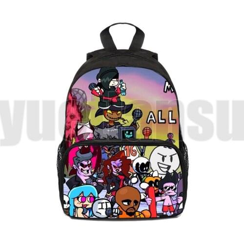 3D Hot Game Friday Night Funkin Backpack Children 12/16 Inch Mini Bag Kindergarten Anime Bookbag Kids Bag Pack Back To School