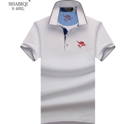 SHABIQI 2021 NEW Men Polo Shirt Summer Short Sleeve Polos Shirt Mens Camisa Polo 95%Cotto Baseball coat Pure color S-10XL