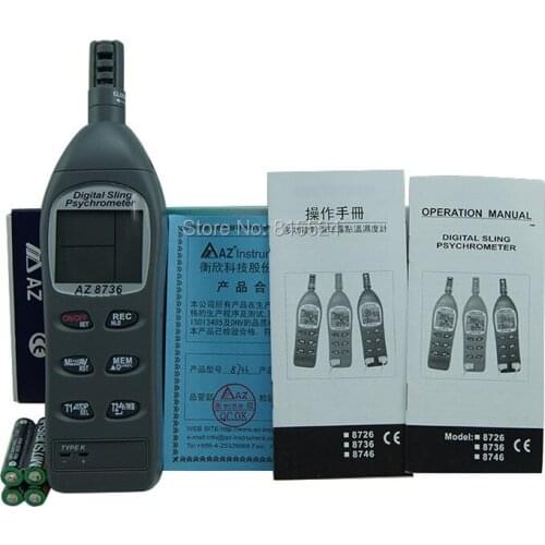 AZ8736 Temperature and Humidity Tester Digital Electrical Tripod Mountable And Design Patented Sensor Cap AZ-8736