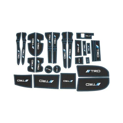 Blue Inner Door Cup Holder Non-slip Pad Mat 24pcs For Toyota 4Runner 2010-2019