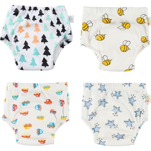 Discount[ 12pcs in a Pack ] 100% Cotton Training Pants Embroidery Designs Baby Trainers Baby Wears Lots of Prints Factroy Price