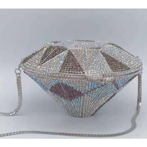 High Quality Crystal Rhinestone Evening Clutch Bags Designer Women’s Diamond Shoulder Handbags Lady Phone Bag Small Party Purse