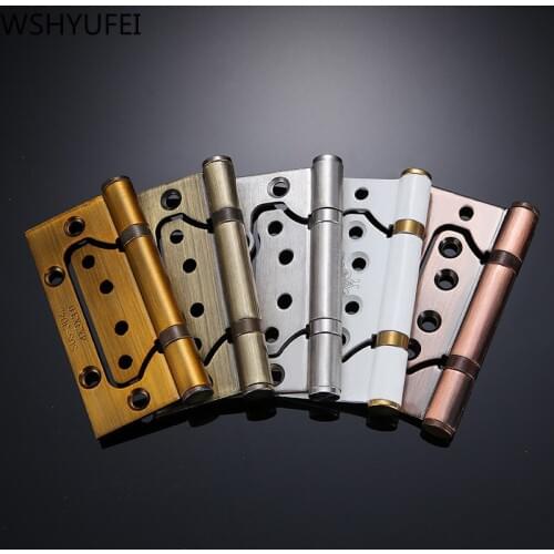 WSHYUFEI 2 pcs/set Stainless steel Cabinet Door Hinge Cabinet Butt Hinge 4inch Doors Home Windows hinge hardware