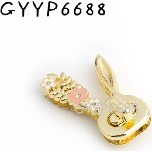 5-20sets 36*60mm Cute Rabbit Shape Clasp Twist Locks For Bag Purse Accessories Twist Turn Lock
