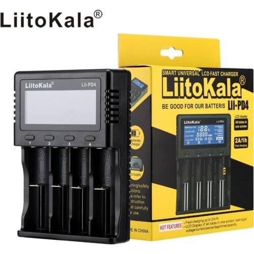 LiitoKala Lii-PD4 Lii-PL4 lii-S2 lii-S4 lii-402 lii-202 lii-S8 lii-S6 battery Charger 18650 26650 21700 lithium NiMH battery