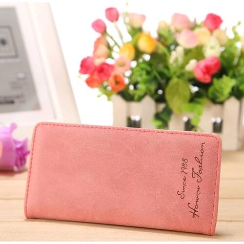 Women Long Purse PU Leather Card Holder Coin Pouch Letters Billfold Casual Wallet XIN-Shipping