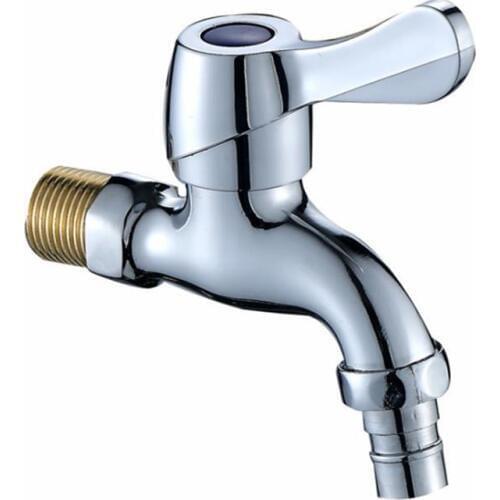 1pc Bibcock Brass Chrome Tap Decorative Outdoor Garden Taps Washing Machine WC Faucet Wall Mount