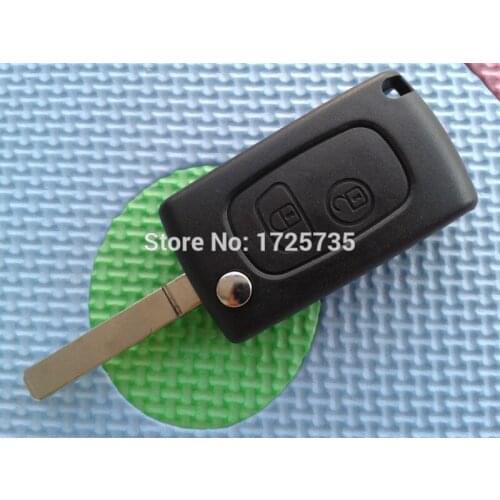 1Pcs New Replacement Key Shell For Citroen C3 2 Button Remote FOB Folding Type Conversion Kit Case VA2 Blade Uncut No Logo Parts