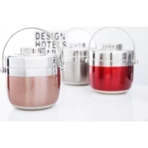 1PC Portable Lunch Boxs Thermal Insulation Food Containers Stainless Steel Metal School Kids Bento Box Dinner PK 005