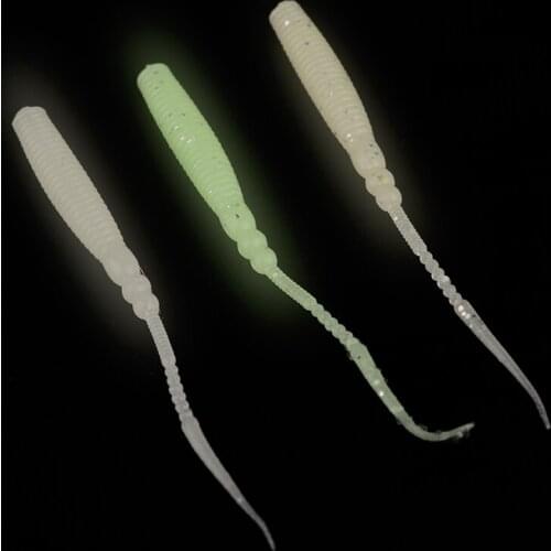 12Pcs Soft Lures Silicone Bait straight tail 60mm 0.3g Swimbait Wobblers Worm bass Carp Artificial Fishing Tackle