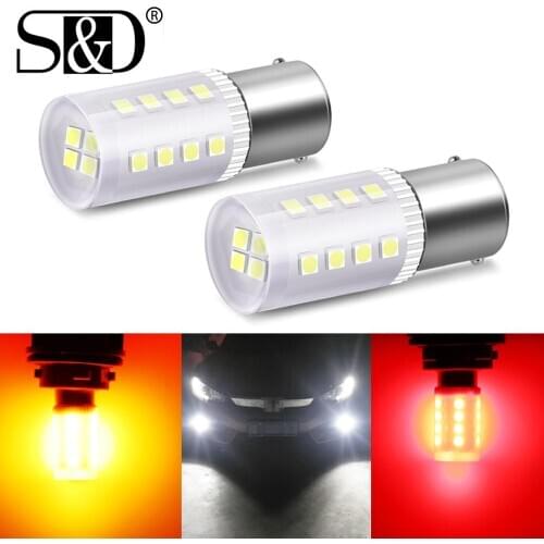 2pcs Super Bright 24SMD P21W 1156 BA15S Led Bulb P21/5W 1157 BAY15D R5W R10W Car Turn Signal Lamp Auto Reverse DRL Bulbs 12V