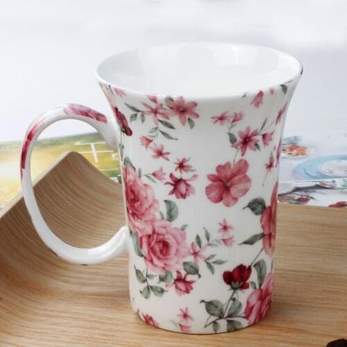 301-400ml creative Bone China water cup Tangshan factory wholesale gift ceramic coffee cup color