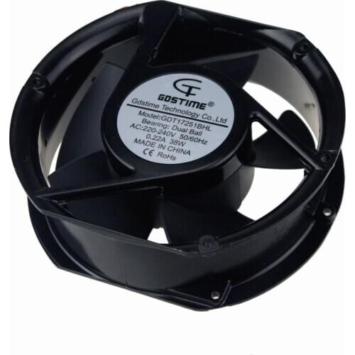 5PCS Gdstime 220V 240V 17251 172*51mm Ball Bearing Metal AC Cooling Fan 170mm