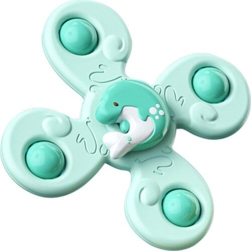 83XC Baby Bath Toy Cartoon Rotate Spinner Interactive Water Playing Toy Dinning Time Funny Toy with Suction Cup for Baby